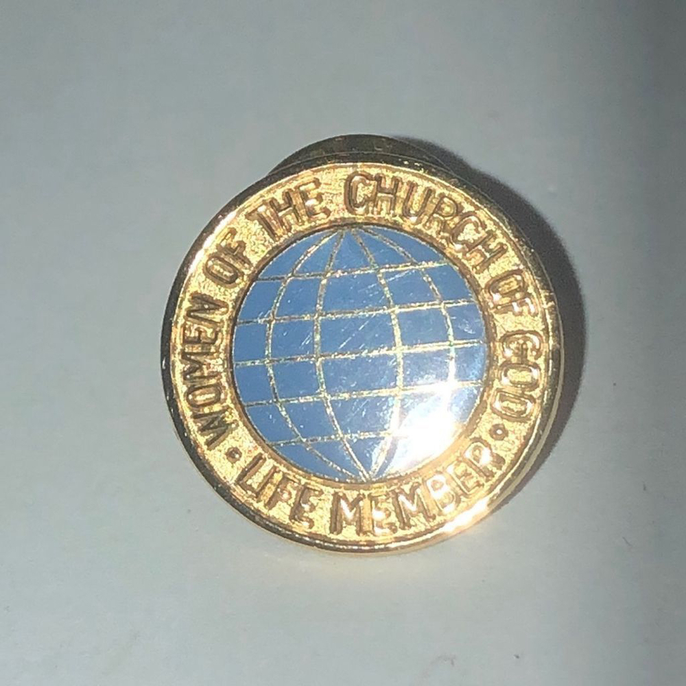 Terryberry 24K GP Gold Plated Women Of The Church Of God Life Member Pin - Picture 2 of 7
